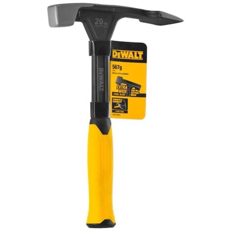 DeWalt - Martillo de mampostería (567 g), diseño de hoja cincelada extra ancha y mango ergonómico.