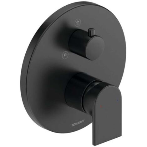 Duravit Tulum - Grifo empotrado de ducha, para 2 dispositivos, negro mate TU4210012046 (1/2)