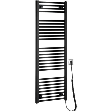 Aqualine Toalleros eléctricos - Elemento calefactor 45x132 cm, 400 W, negro mate ILE34TB (1/5)