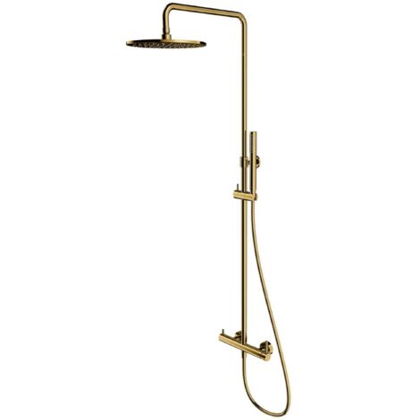 OMNIRES Y - Set de ducha con pila, diámetro 25 cm, dorado Y1244MGL (1/2)
