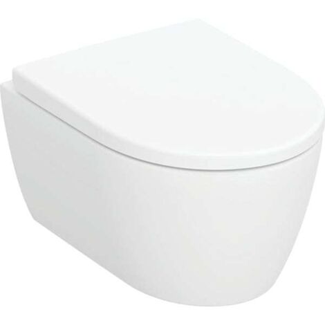 Geberit iCon - Inodoro suspendido con asiento SoftClose, Rimfree, blanco mate 502.381.JT.1 (1/3)