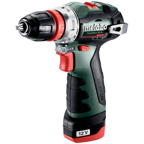 Metabo Herramientas - Taladro atornillador a batería 12V, 2x batería 2,0 Ah Li-Power, cargador 601749500 (1/5)