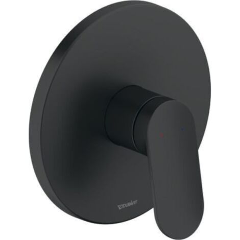 Duravit Wave Monomando de ducha empotrado Sistema mezclador cerámico, Negro mate, WA4210010046 (1/4)