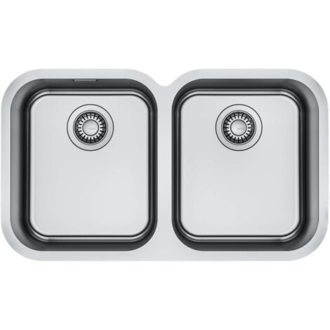 Franke Smart - Fregadero SRX 120, 76x45 cm, acero inoxidable 122.0736.137 (1/2)