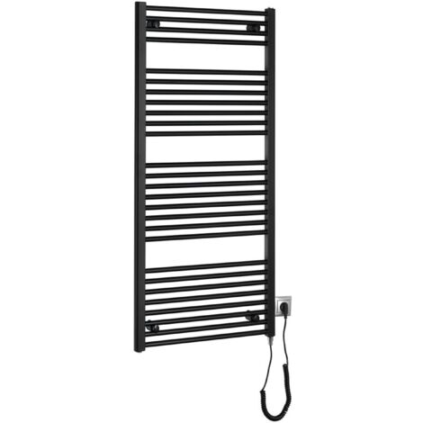Aqualine Toalleros eléctricos - Elemento calefactor 60x132 cm, 600 W, negro mate ILE36TB (1/5)