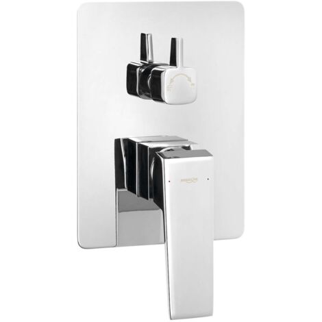 Aqualine Ritmo - Grifo empotrado para 2 dispositivos, con cuerpo de montaje, cromo RT042 (1/2)