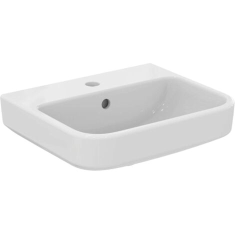 Ideal Standard i.Life B - Lavabo 45x38 cm, con rebosadero, orificio para grifo, blanco T461001