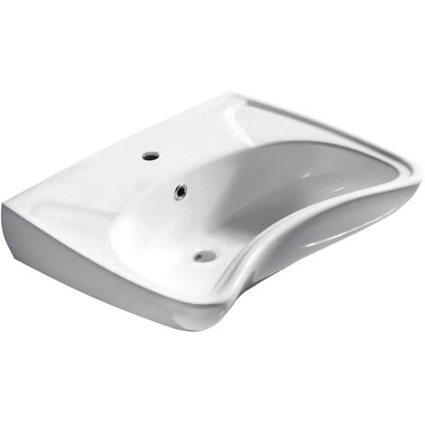 Sapho Disabled - Lavabo  59x45,5 cm, para personas discapacitadas, 1 agujero para grifo, blanco 10TP60060
