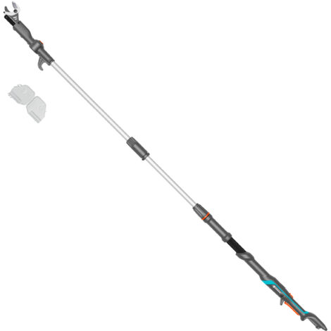 GARDENA Cortarramas telescópico podadora a batería HighCut 250cm/18V POWER FOR ALL. cargador y batería no incluidos, poda ramas hasta 4 m, cabezal de corte giratorio, mango ergonómico (14774-55) (1/5)
