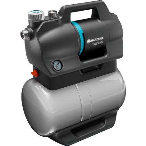 GARDENA Grupo a presión de agua calderín 3900 Silent, muy silenciosa, potencia 650W, 3900 l/h de caudal, presión 3,2 bars, altura de extracción máxima 8 m, para uso doméstico y jardín, IPX4 (09066-20) (1/5)
