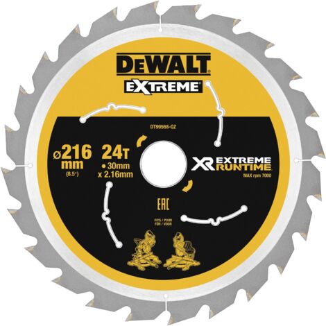 DEWALT Hoja de sierra ingletadora 216x30 mm 24 dientes XR Extreme runtime - DT99568