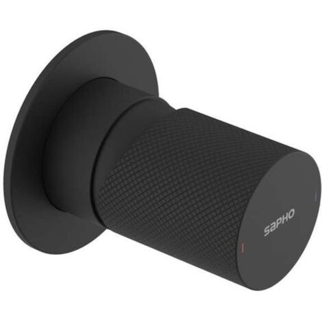Sapho Ultratap - Grifo empotrado de ducha, con cuerpo de montaje, negro mate UT041TB (1/2)