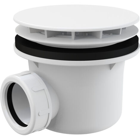 Tapón para sifón de desagüe de ducha, color blanco (1/2)