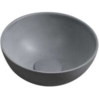 Sapho Small - Lavamanos sobre encimera, diámetro 26 cm, sin rebosadero, gris MR26017