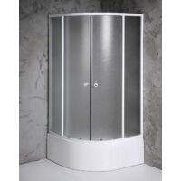 Aqualine Cabinas de ducha - Cabina de ducha Arlen 80x80 cm, blanco/cristal BRICK BTR803