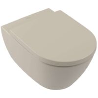 Villeroy & Boch Subway 2.0 - Inodoro suspendido, Direct Flush, CeramicPlus, Almond 5614R0AM