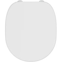 Asiento de inodoro CONNECT con tapa, bisagras de acero inoxidable, blanco IDEAL STANDARD