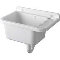 Aqualine Vertederos - Vertedero suspendido con zona de almacenamiento, 50x34 cm, plástico/blanco PI5050