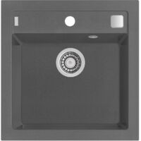 SOLIDO Einbauspüle Formic 20, 520 x 510 mm, Granital Plus steel