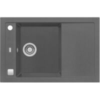 SOLIDO 2D-Spüle Formic 30, 760 x 500 mm, Granital Plus steel