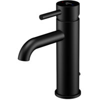 Steinberg 100 - Grifo de lavabo, con desagüe, negro mate 100 1755 S