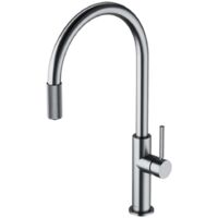 OMNIRES Switch - Grifo de fregadero con función de filtración, níquel cepillado SW9057NI
