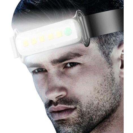 Headlamp Head Torch, Head Lights for Forehead,Headtorch Rechargeable Waterproof,USB Charging, Waterproof 3 Levels Adjustable Head Lamp for Outdoor, Camping, Running, Cycling, Fishing (1/5)