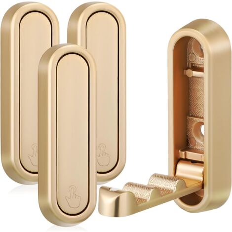 4pcs Foldable Wall Hooks Zinc Alloy Towel and Coat Hooks for Bathroom Kitchen and Doors Space-Saving with Quick Installation and Stylish Design (1/5)