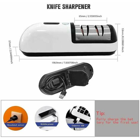 Kitchen Knife Sharpeners 2 in 1 Electric Knife Sharpener, Two-Stage ...