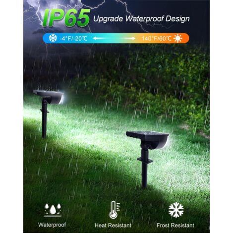 Strong Solar Light Set of Four Powerful Solar Lights Outdoor IP65 Waterproof Solar Lights ...