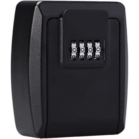 Digit Combination Wall Mounted Key Lock Box, Secure Storage Box for Office, Home Garage School Spare House Key,Black (1/5)