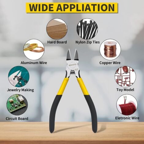 Side cutters, wire cutters, length 135 mm, diagonal cutters, wire cutters, flat cutters, for models, DIY and electronics.