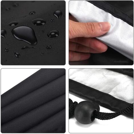 210D Waterproof Outdoor Deep Seat Garden Chair Cover Patio Chair Cover Anti-UV Windproof with Adjustable Rope,80x85x91cm