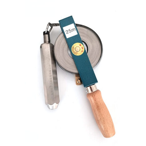 Manual Oil Tank Tape Measure, Explosion-proof Carbon Steel Oil Tank Tape Measure with Brass Plumb Lines, 25 Meters