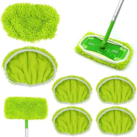Pieces Steam Mop Refill Pads, Green Microfiber Mop Pads, Microfiber Steam Mop Covers Steam Mop Accessory Cloths (1/5)