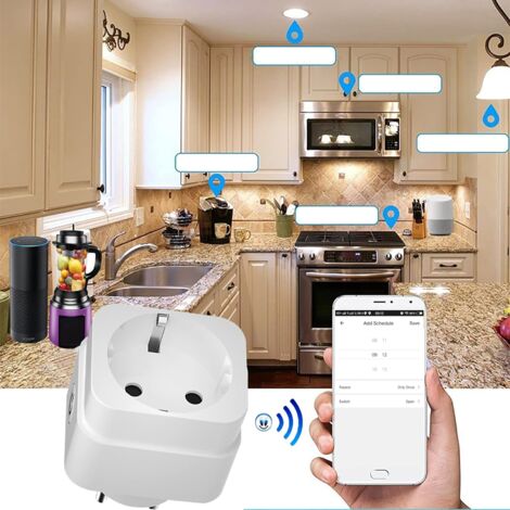 Zigbee 3.0 Smart Plug Compatible with Alexa and Home Assistant Smartphone APP Control for iOS and Android for Office and Home, Android with Timer Function Anywhere Anytime, 10A