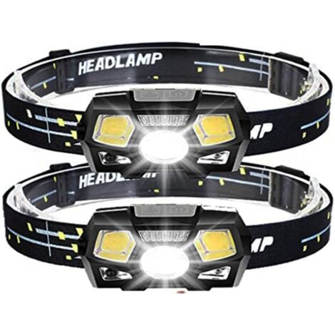Pack LED Headlamp with Motion Sensor USB Rechargeable Hands-Free Waterproof for Camping Hiking 800 Lumens (1/5)