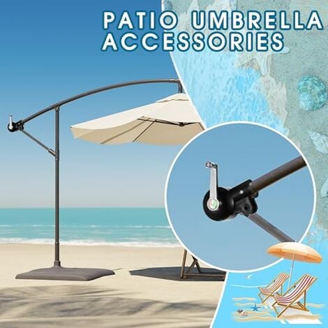 Patio Umbrella Accessories Parts Outdoor Umbrella Replacement Parts Heavy Duty Stand Umbrella Crank Replacement for Patio Picnic Umbrella Yard Balcony Crank Handle