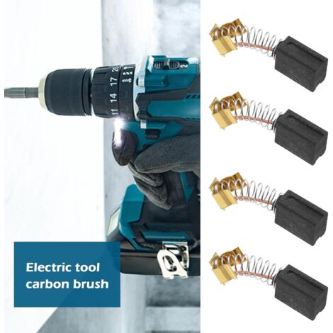 EMSea 4pcs Motor Carbon Brushes Replacement Compatible with Makita 195007-0 CB-406 CB-407 Power Tool Accessories Jigsaw Rotary Drill