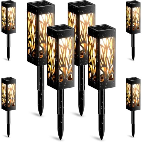 Solar Lights Outdoor, 8 Pieces Garden Decoration Solar Lantern with Warm White Light IP65 Waterproof Solar Lights Outdoor Garden for Landscape, Walkway, Lawn, Steps, Terraces (1/5)