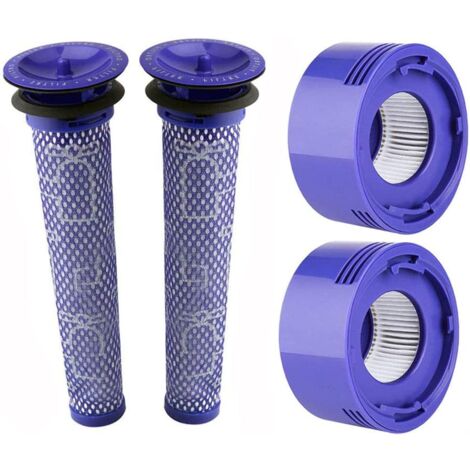 4 Pieces Replacement Filters Compatible with V6 Absolute Vacuum Cleaners, Part No. DY-96566101 and DY-9674780, Free Cleaning Brush (1/5)