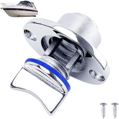 Boat Drain PlugsMarine Plug Kit Stainless Steel - Sealed, Stainless, with Kayak Drain Plug, Waterproof Sealing Ring for Kayak, Fish Fountain, Blue