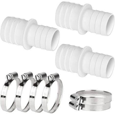 Ø 38mm Hose Connector for Stainless Steel Hose Clamps for Swimming Pool,3+6pcs