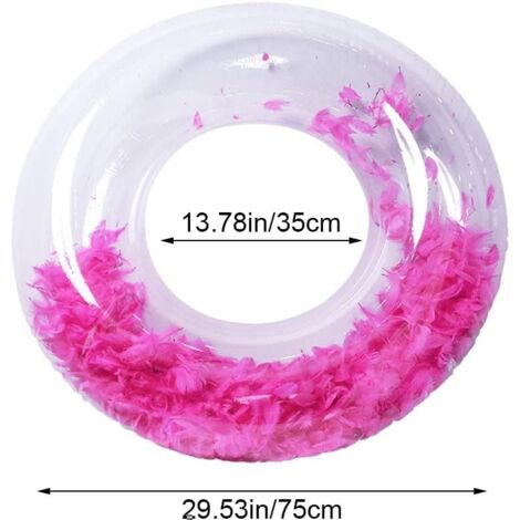 Inflatable Transparent Feather Swimming Pool Swimming Rings Buoy Mound ...