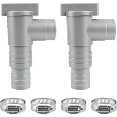 2 Pcs Swimming Pool Shut-Off Valve 32mm Pool Maintenance Valve with 4 Hose Clamps Above Ground Pool Maintenance Accessories (1/5)