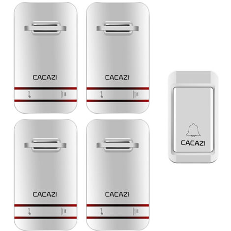 Waterproof doorbell without battery, self-powered, 1 button 4 bells