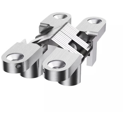 8pcs Folding Hidden Hinge Cross Cabinet Arched Invisible Hinge Closet Furniture Door Corner Folded Steel Easy Installation for Door Cupboard Furniture (1/5)