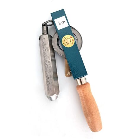 Manual Oil Tank Tape Measure, Explosion-proof Carbon Steel Oil Tank Tape Measure with Brass Plumb Lines, 5 Meters (1/3)