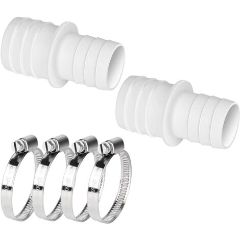 Ø 38 mm Hose Connector for Stainless Steel Hose Clamps for Swimming Pool, 2+4pcs (1/5)