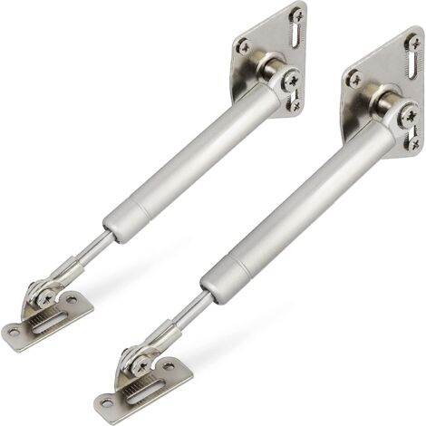 100N/22lb Gas Spring Soft Close Hinge, Lid Slow Down and Stay Open Slow Down, Door Flap for Kitchen Cabinet, Cupboard and Desk, 2 Pack